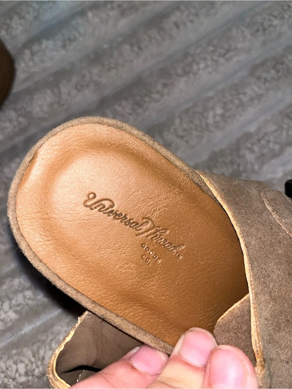 Universal Thread Tan Suede Strappy Wedge heels with Buckle